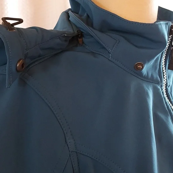 Eddie Bauer Women's Coat Teal Detachable Hood Fleece Lined Size MP - Picture 5 of 13